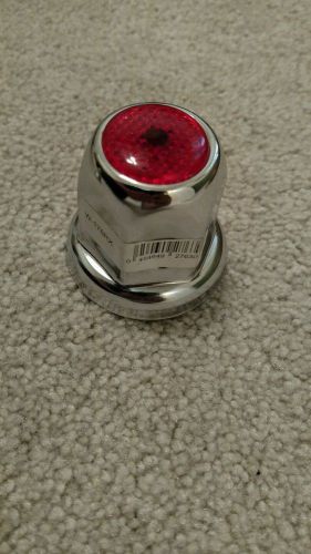 20 flange style lug nut cover w/ red top  reflector