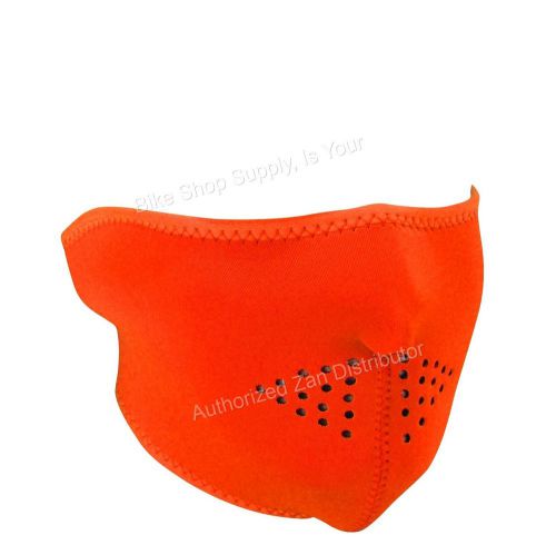 Zan headgear wnfm142h, neoprene half mask, revers to black, hi-vis safety orange