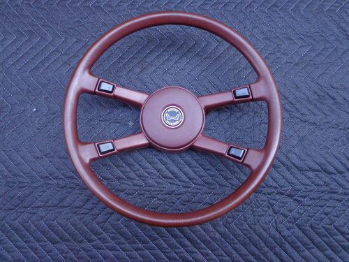 Honda accord steering wheel maroon red 4-spoke oem center cap 76 77 78 79 80 81