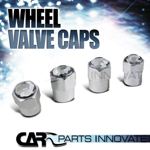 4pc car truck wheel tire tyre air dust valve stem caps covers crystal diamond