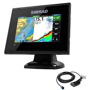 New simrad go5 xse combo med/hi/downscan 455/800 hdi transom mount 000-12452-001