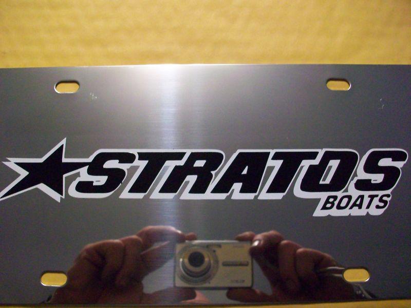 Stratos boat license plate  