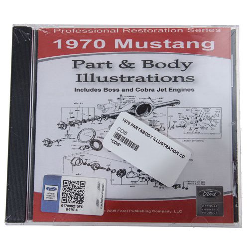Electronic literature part/body illustrations cd mustang 1970