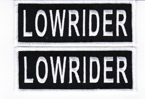 2 lowrider 1.5x4 sew/iron on patch embroidered ss chevrolet die cast hot wheels
