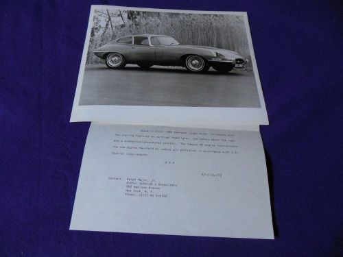 Original 1968 jaguar xke coupe series 1.5 factory press photo with release #1