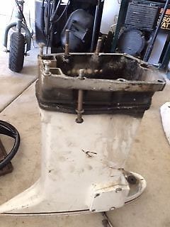 1982 johnson 75 hp 20&#034; exhaust housing, outer housing, plate, tube &amp; rear cover