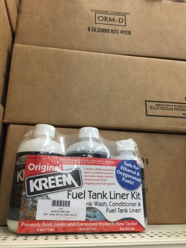 Kreem combo kit gas tank fuel liner sealer: case of 6