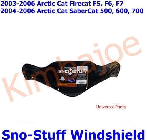 2003-2006 arctic cat f5 f6 f7 firecat sabercat 7&#034; black windshield 450-184-50