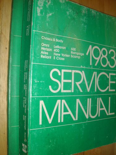 1983 plymouth chrysler dodge fwd models shop manual set original service books!!