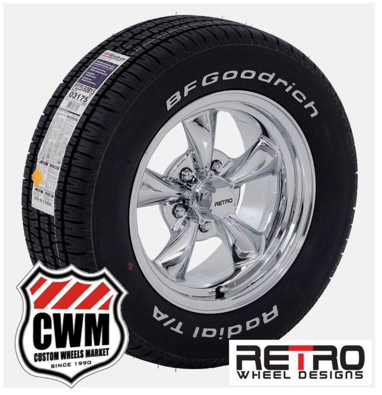 15x7"/8" rwd chrome wheels tires 225/60r15-255/60r15 for chevy malibu 73-81