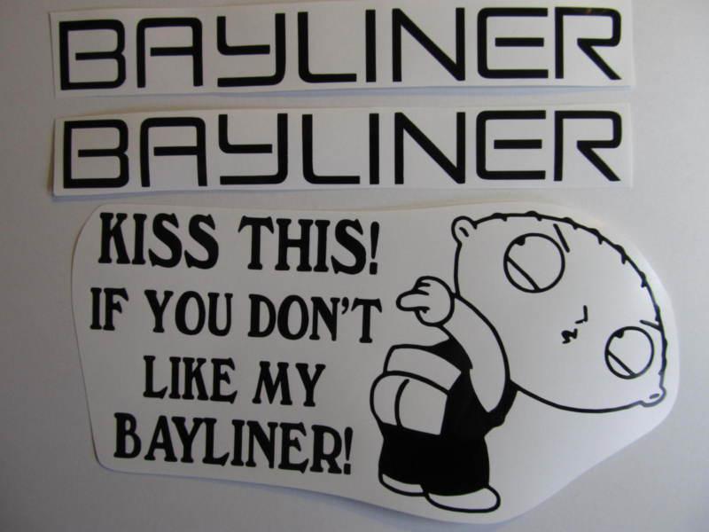 Bayliner decal bowrider capri jet boat trailer stickers vinyl any color choice!!