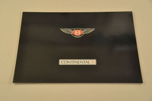 Bentley continental r 1991 sales brochure