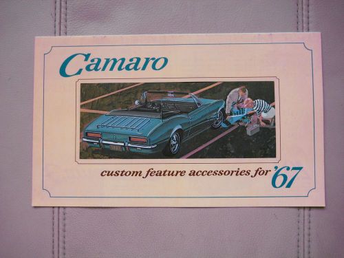 1967 chevrolet camaro accessories - original sales brochure - excell condition
