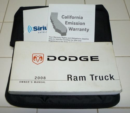 2008 dodge ram truck owners manual set 08 guide 1500 2500 w/case