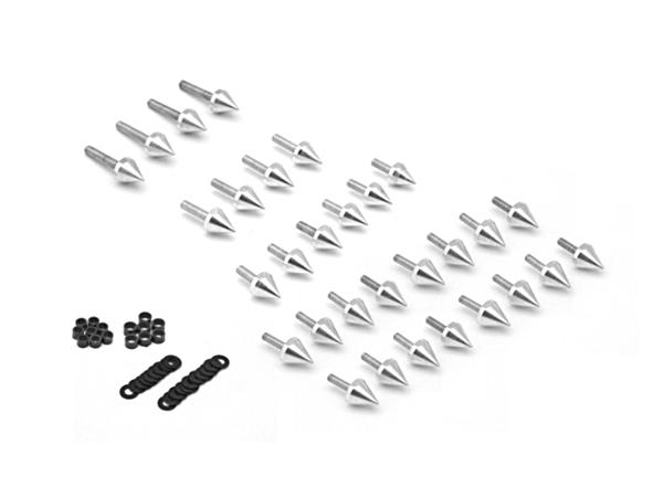 Motorcycle spike fairing bolts silver spiked kit for 2001-2003 suzuki gsxr 600