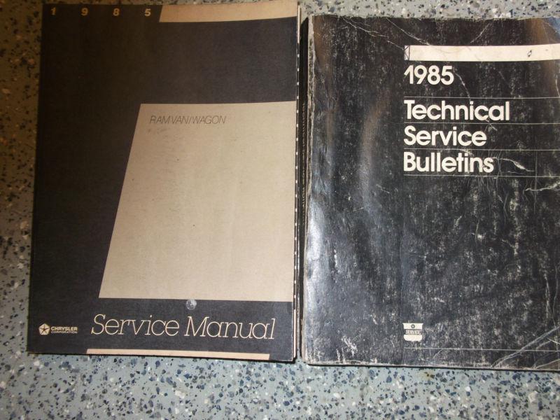 1985 dodge ram van wagon service repair shop manual set rwd oem factory book 85