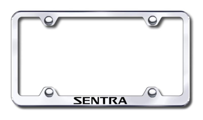 Nissan sentra wide body  engraved chrome license plate frame -metal made in usa