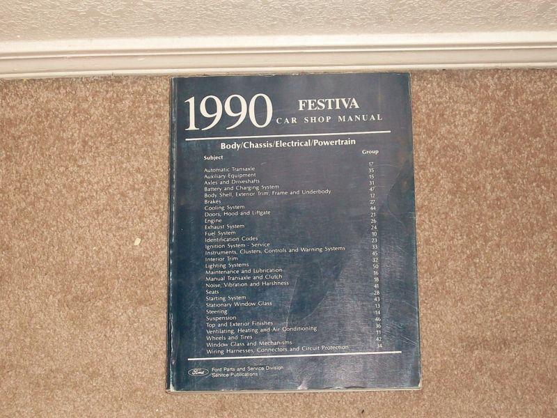 1990 ford festiva factory issue repair manual