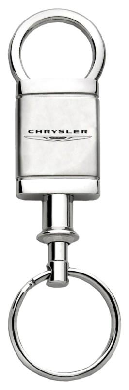 Chrysler  satin-chrome keychain / key fob engraved in usa genuine