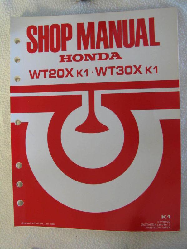 Honda water pump shop service manual wt 20 30 40 x k1