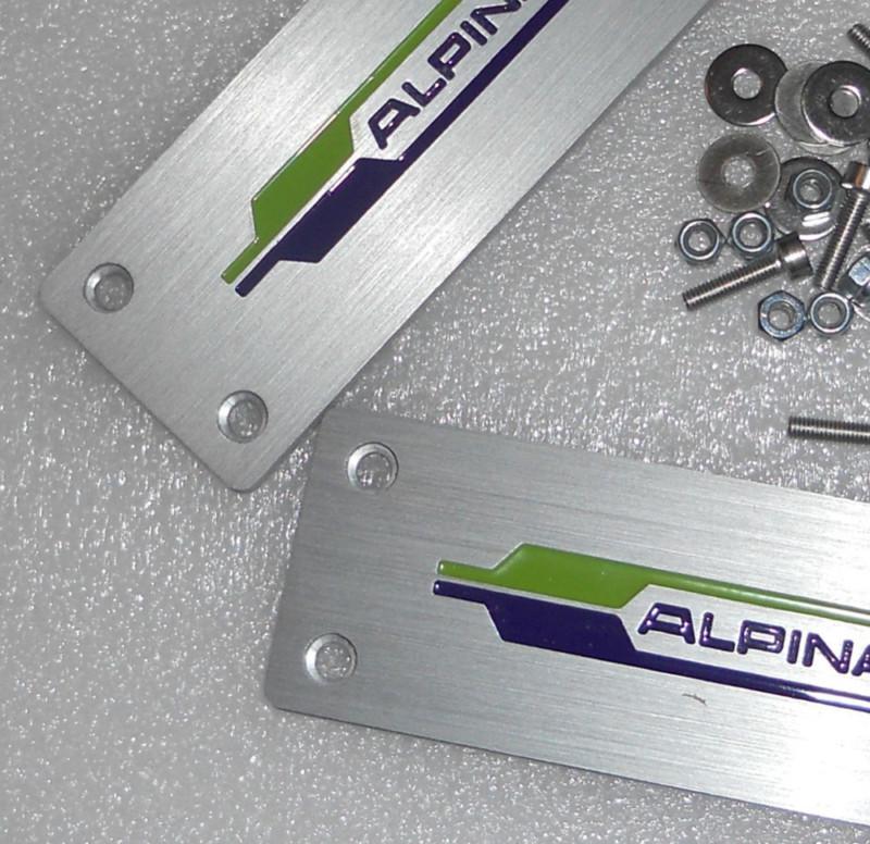 Bmw alpina car floor mat logo carpet emblem aluminum alloy 