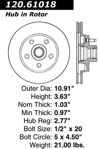 Centric-power slot 126.61018sl stoptech sport rotors