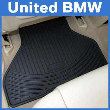 Bmw all weather rear rubber floor mats x5 (2000-2006) - black