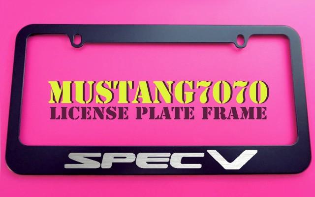 1 brand new nissan sentra spec v black metal license plate frame + screw caps