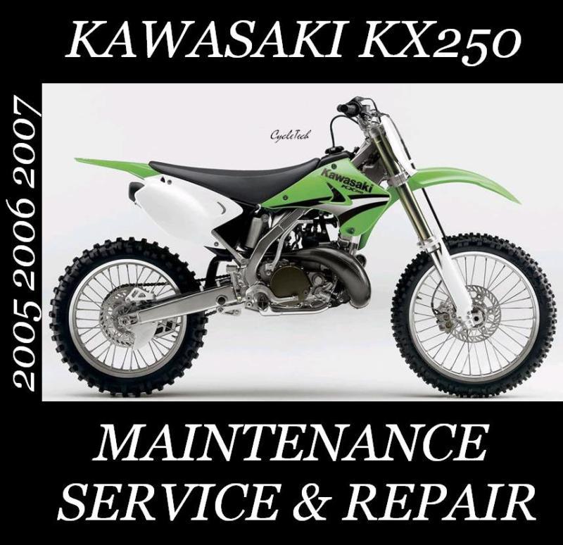 Kawasaki kx250 kx 250 motorcycle service repair maintenance rebuild manual