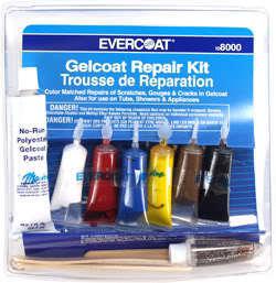Evercoat fiberglass gelcoat paint scratch repair kit 108000 for boats tubs pools