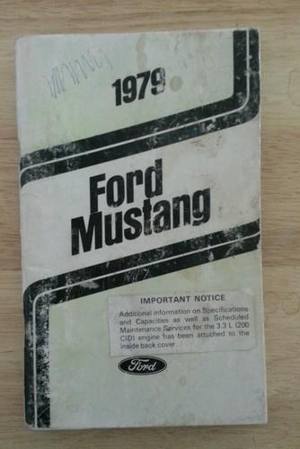 1979 ford mustang original owners manual service guide 