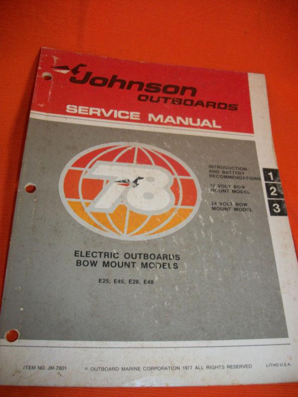 Johnson outboard 1977 service manual  jm-7801