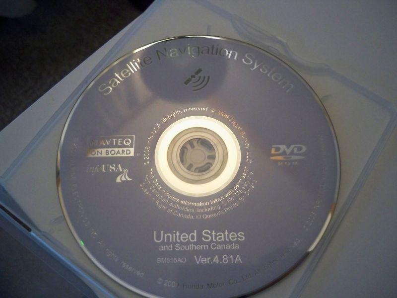 Acura-honda navigation system v4.81a, 2009 white dvd update