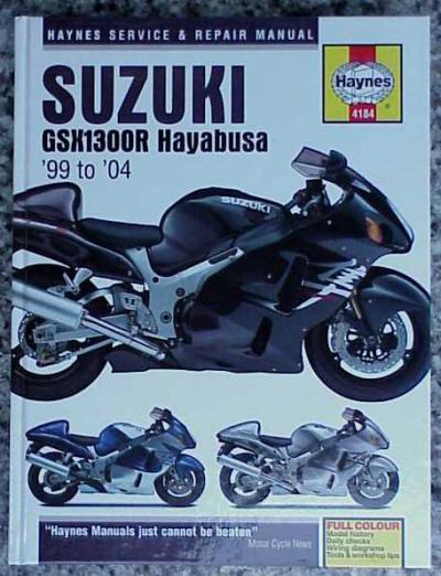 1999-2004 suzuki hayabusa busa hardcover repair manual