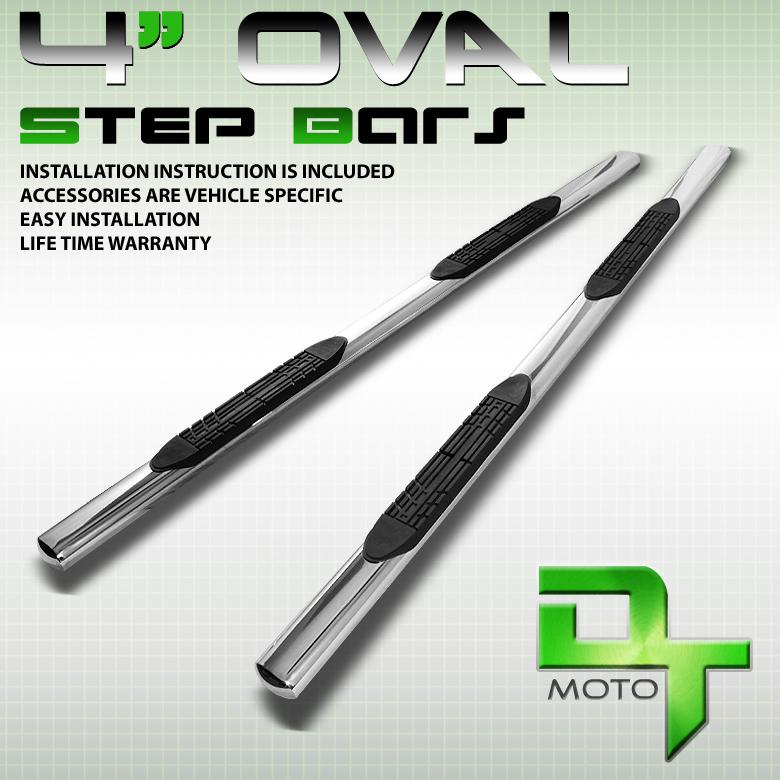 05-13 toyota tacoma access cab 4" oval t-304 stainless steel side step nerf bar