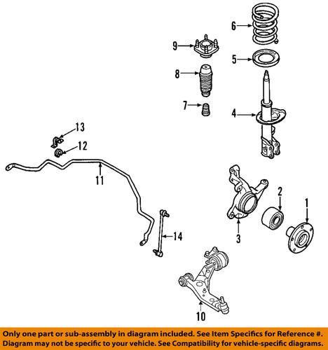 Mazda oem td1133060a hub, front wheel