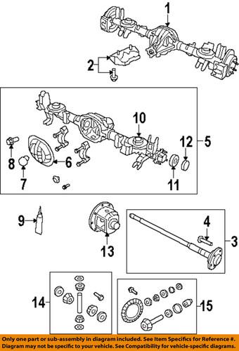 Mopar oem 5140867ad axle & differential-pinion assembly