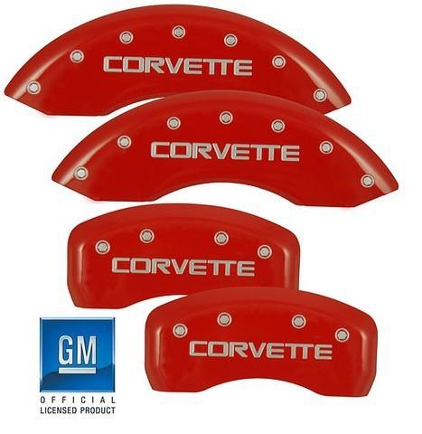 1988-1996 corvette brake caliper cover red