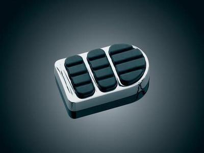 Kuryakyn 8029 iso chrome brake pedal pad for harley davidson softail wide glide