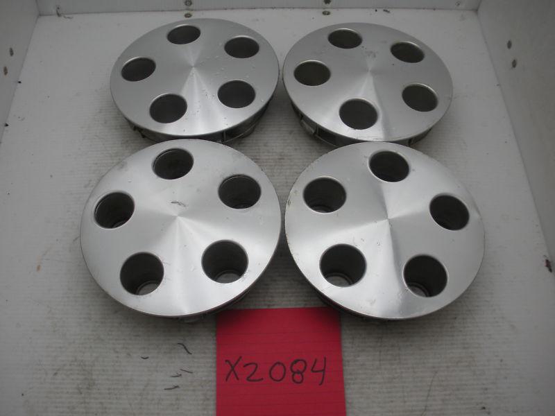 Lot of 4 94 95 96 97 98 ford mustang machined finish wheel center caps hubcaps