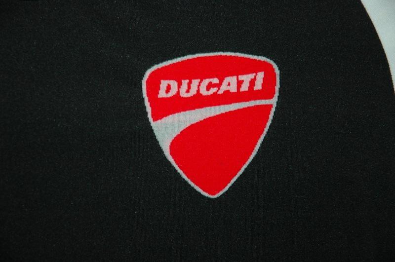 Ducati seamless performance underlayer shirt, black & white, men's size large