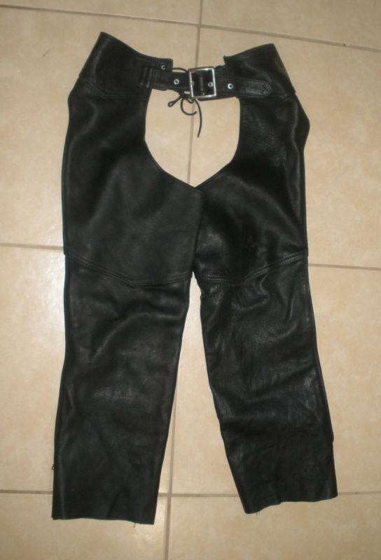 Custom works motorcycle biker riding leather pants chaps usa made xs