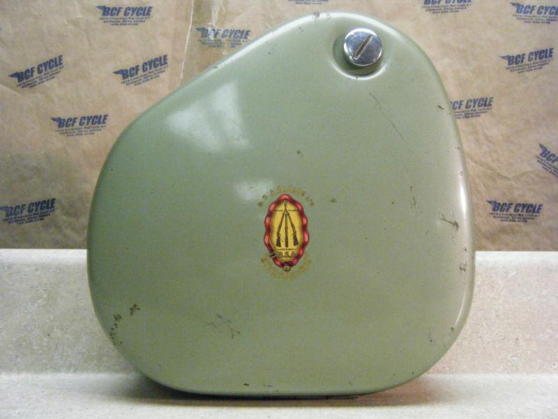 Vintage bsa motorcycle pre unit side mount tool box a7 500 twin - original paint