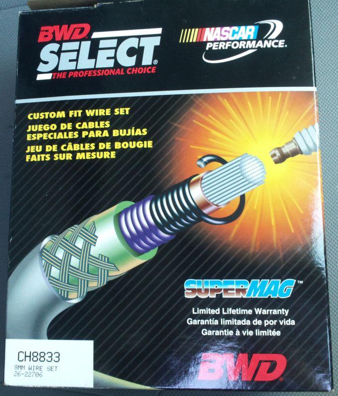 Bwd ch8833 spark plug wire set new in box v8 8 cyclinder 8833 8mm 26-22706