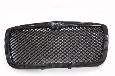 Chrysler 300 300c 05-10 black mesh bentley style front grille+ 300 badge emblem