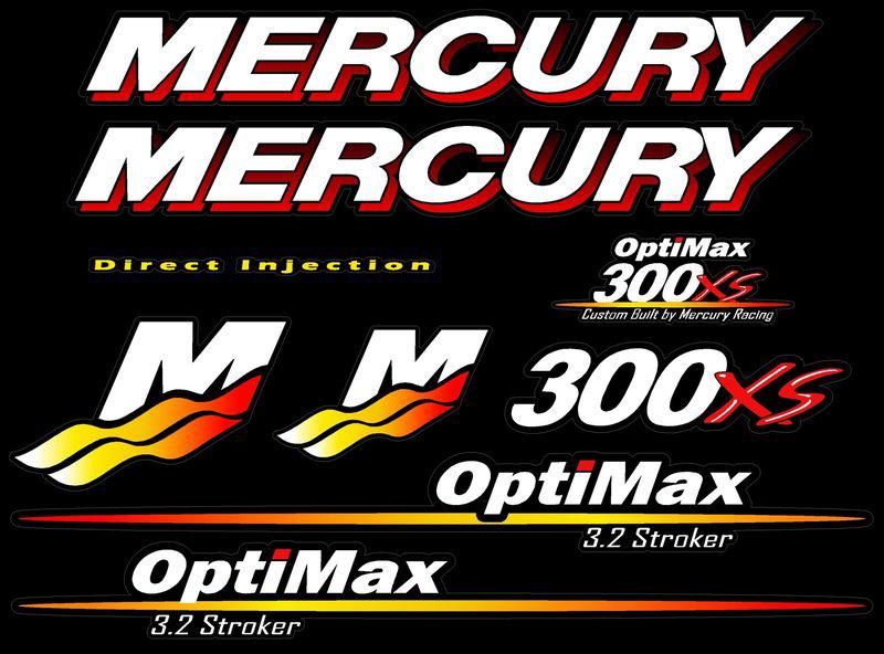 Mercury racing 300xs optimax cowling graphics kit 