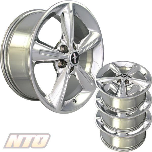 Chrome wheels  hol-3834cr  10 11 12 mustang 18" mustang gt v6 premium 5-lug  