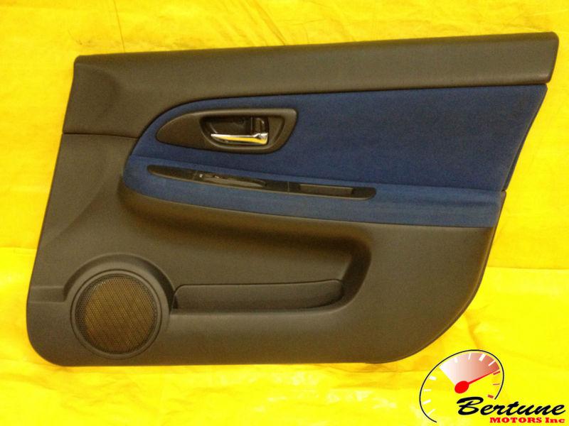 05-07 subaru sti rh front door panel with switches and handle. door card. trim