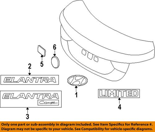 Hyundai oem 8692524000 trunk lid-license panel hole cover