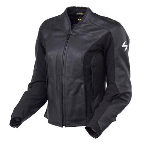Scorpion dynasty leather motorcycle jacket black women's size large